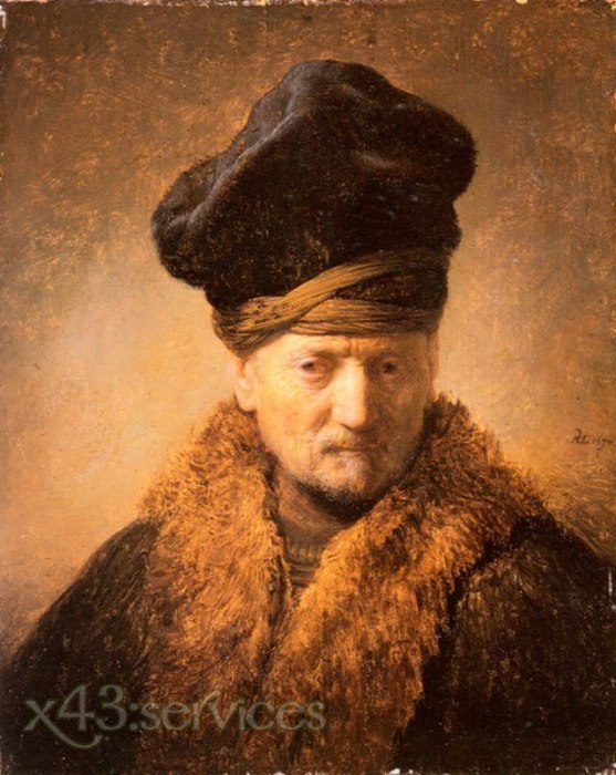 Rembrandt - Alter Mann im Pelzmantel - Old Man in Fur Coat